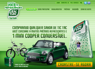 Promoção você na refrescância Tic Tac